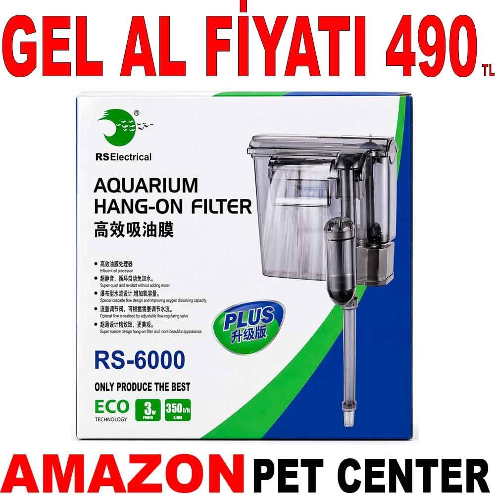 RS 6000 Plus Akvaryum Şelale Filtre 350 L/H 3 W Gel Al 35010432 Amazon Pet Center