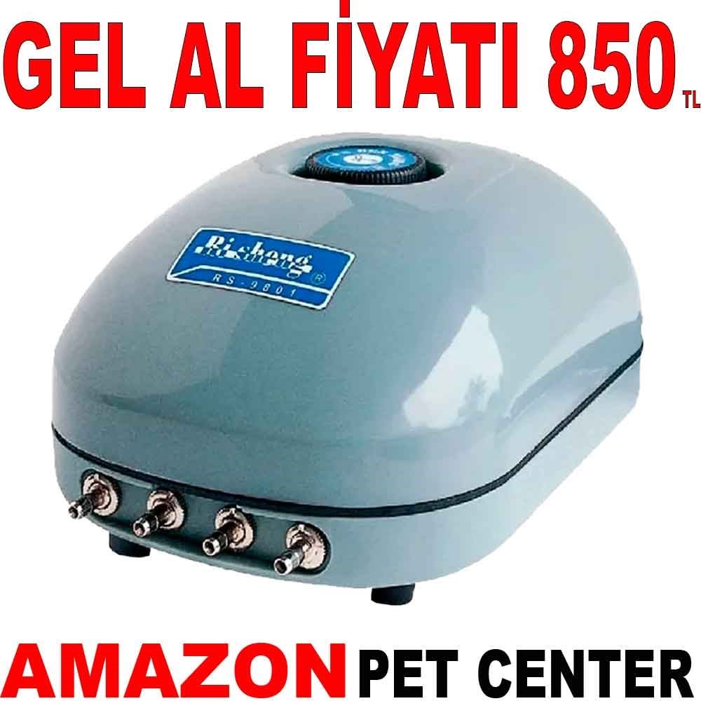 RS 8801 Dört Çıkışlı Ayarlı Akvaryum Hava Motoru 10 L/Min 10 W Gel Al 35009832 Amazon Pet Center