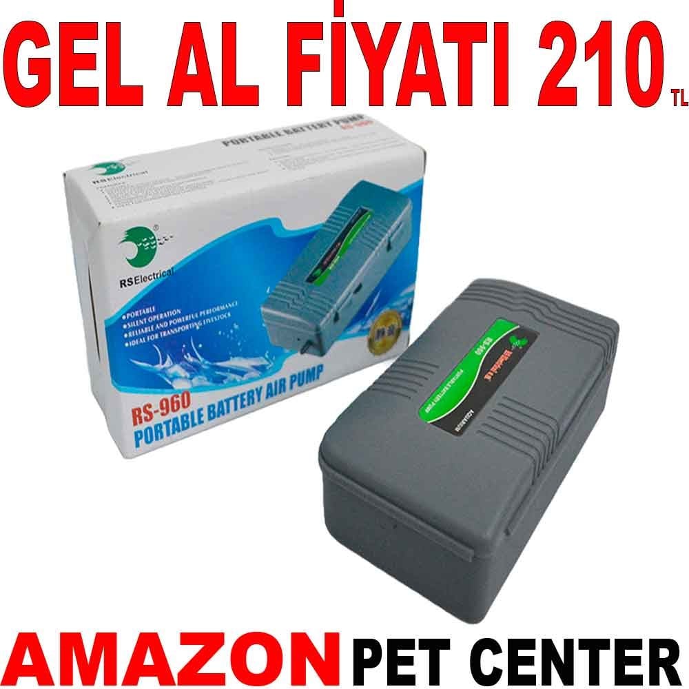 RS 960 Pilli Akvaryum Hava Motoru 2 L/Min Gel Al 35009894 Amazon Pet Center