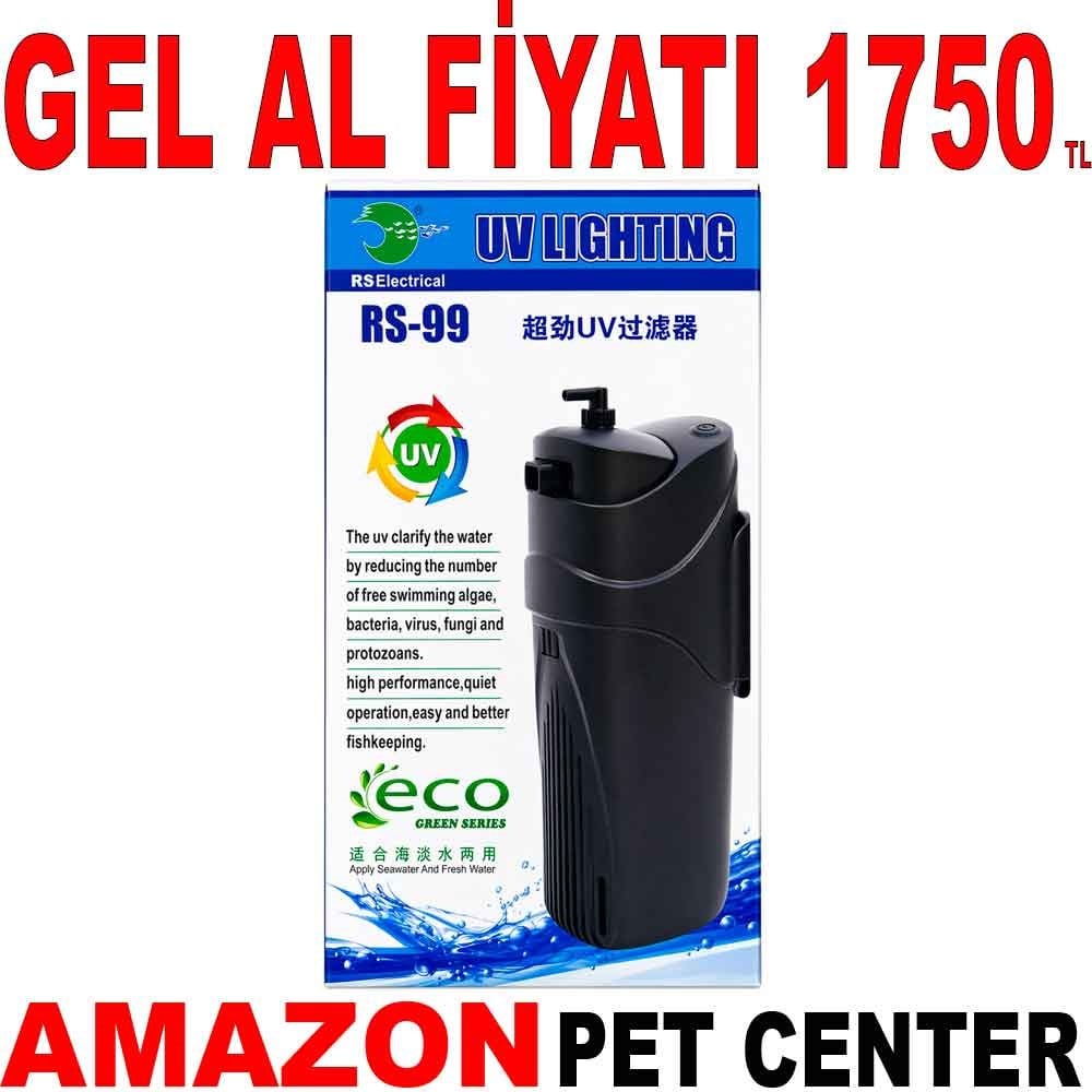 RS 99 UV'li Akvaryum İç Filtre 800 L/H 8 W Gel Al 35010258 Amazon Pet Center