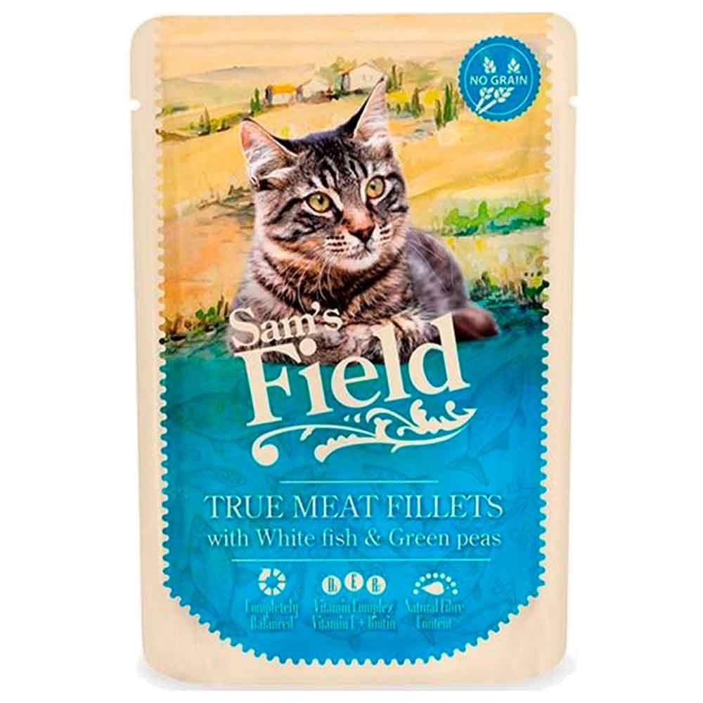 Sam's Field Kedi Konservesi Balıklı Bezelyeli Tahılsız 85 Gr 8595602533244 Amazon Pet Center