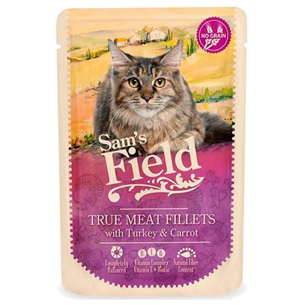 Sam's Field Kedi Konservesi Hindili Havuçlu Tahılsız 85 Gr 8595602533251 Amazon Pet Center