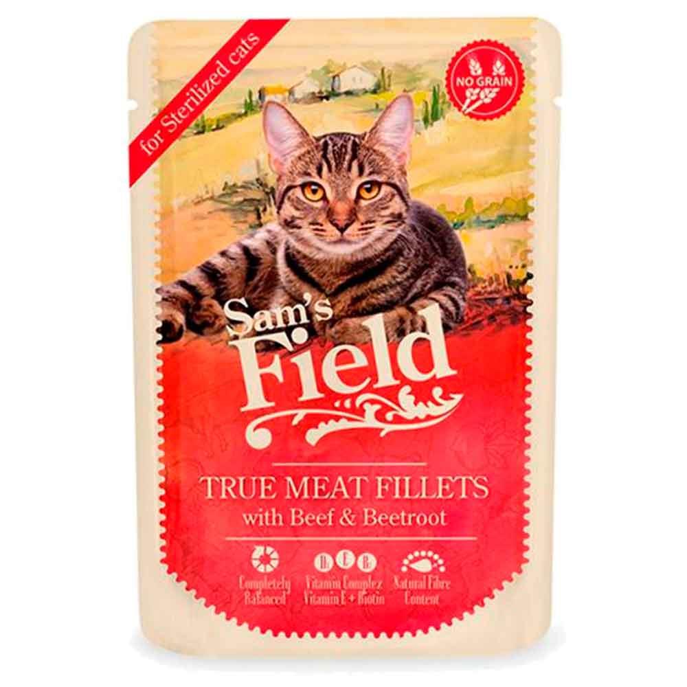 Sam's Field Sterilized Dana Etli Tahılsız Kısır Kedi Konservesi 85 Gr 8595602533268 Amazon Pet Center