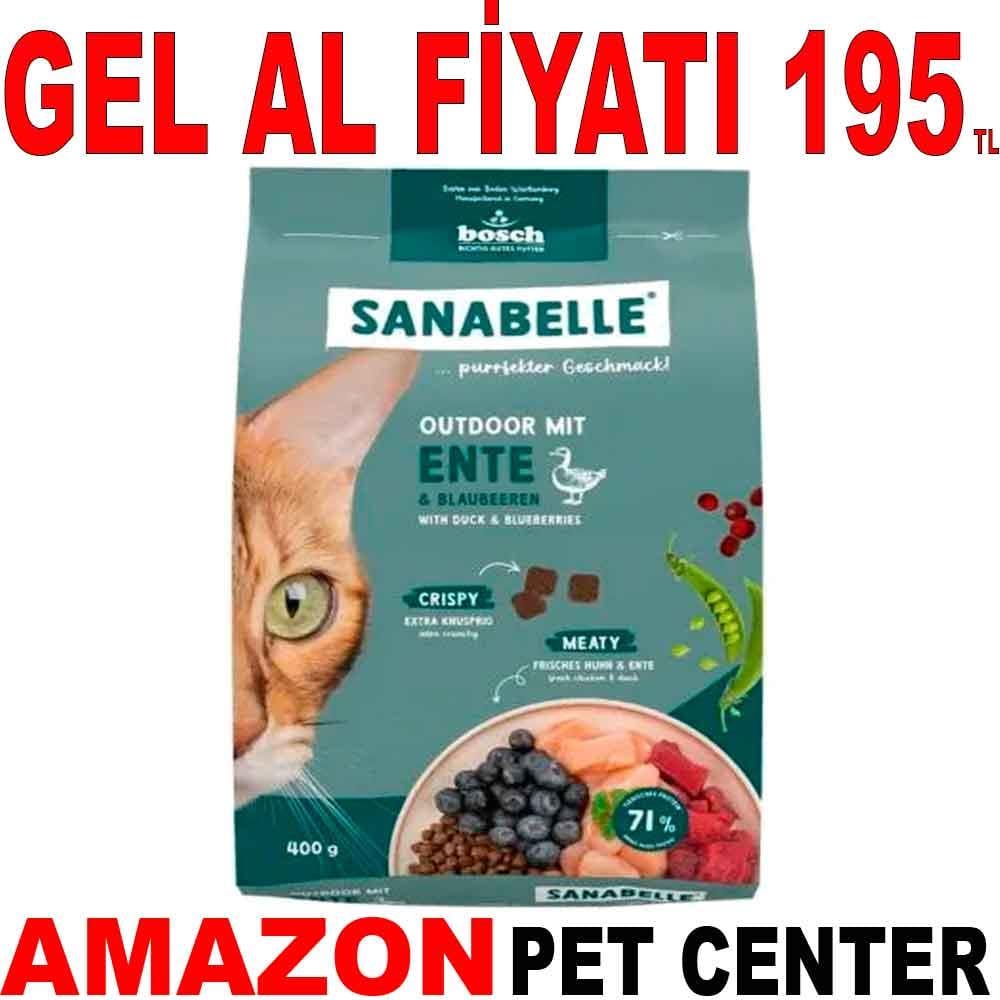 Sanabelle Outdoor Ördekli ve Yaban Mersinli Kedi Maması 400 Gr 35004226 Amazon Pet Center