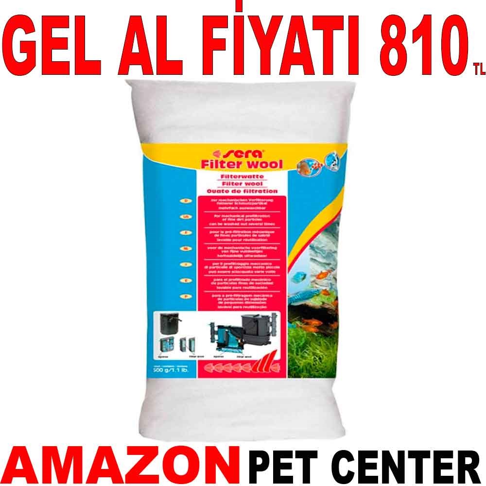Sera Akvaryum Filtre Elyafı 500 Gram Gel Al 21914003 Amazon Pet Center