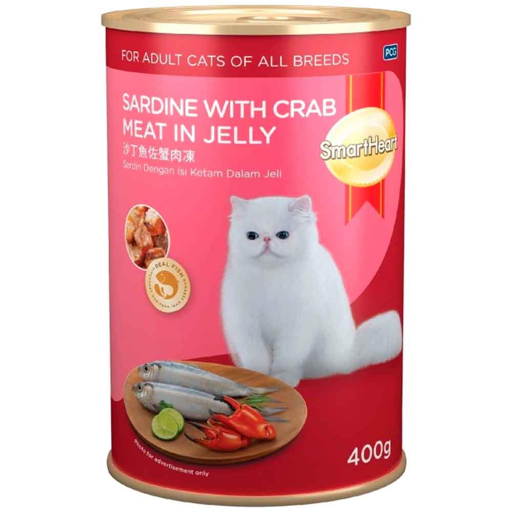 Smart Heart Kedi Konservesi Jöle İçinde Yengeç ve Sardalyalı 400 Gr 8850477000124 Amazon Pet Center