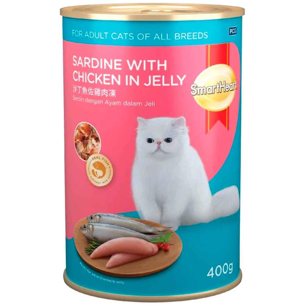 Smart Heart Kedi Konservesi Jöle İçinde Tavuklu ve Sardalyalı 400 Gr 8850477000117 Amazon Pet Center