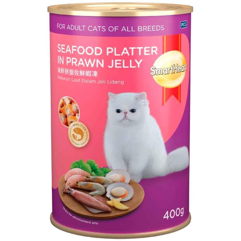 Smart Heart Kedi Konservesi Jöle İçinde Deniz Ürünleri ve Karidesli 400 Gr 8850477840409 Amazon Pet Center