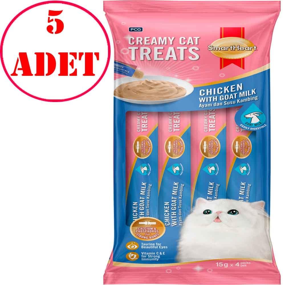 Smart Heart Kedi Ödülü Tavuklu Ve Keçi Sütlü Krema 4x15 Gr 5 AD 35006091 Amazon Pet Center