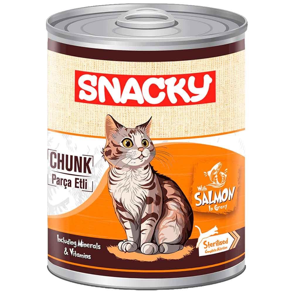 Snacky Chunk Somonlu Kedi Konservesi 400 Gr 8682631202828 Amazon Pet Center