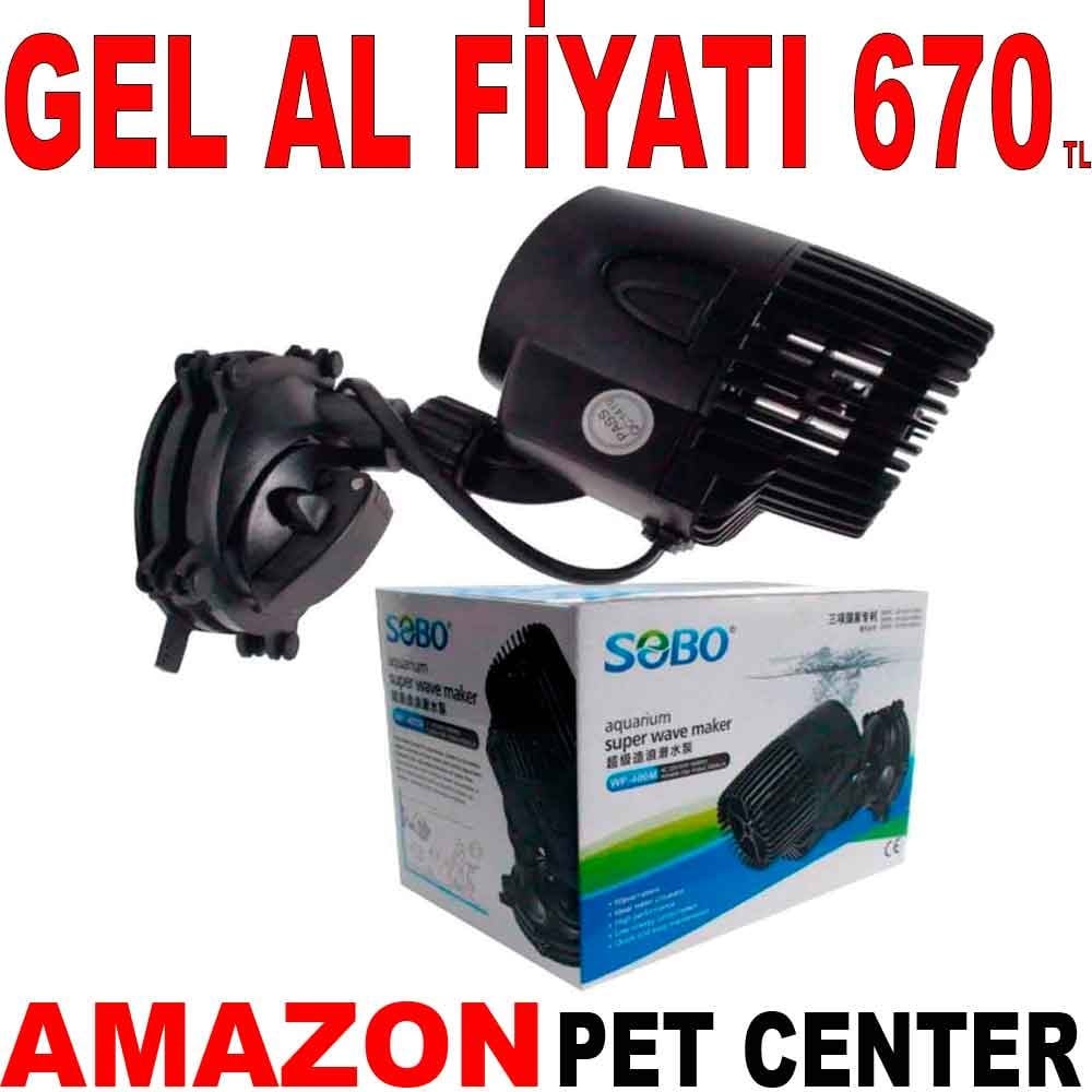 Sobo Akvaryum Dalga Motoru WP-400M 15W, 10000 LT/S Gel Al 21744006 Amazon Pet Center