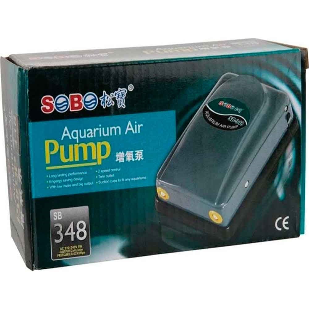 Sobo Akvaryum Hava Motoru Çift Çıkışlı 5W 2×4 Lt/Min SB-348 6925394820055 Amazon Pet Center