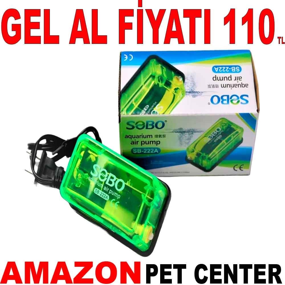 Sobo Akvaryum Hava Motoru SB-222A 3W 3 Lt / Min Gel Al 35006862 Amazon Pet Center