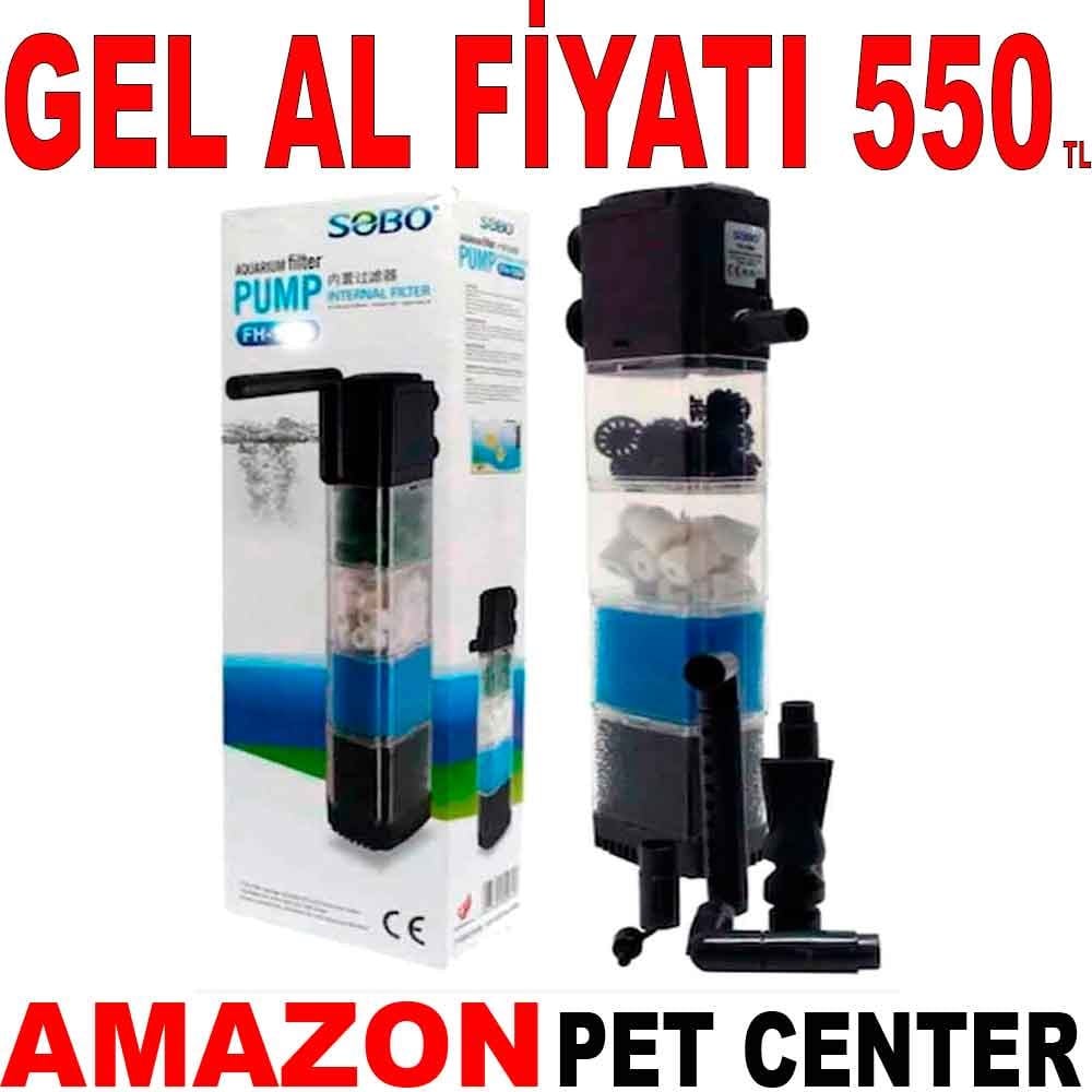 Sobo Akvaryum İç Filtre 12W 880 Lt/S FG-1204 Gel Al 21743009 Amazon Pet Center