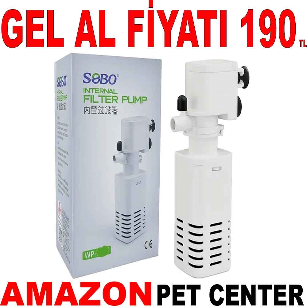 Sobo Akvaryum İç Filtre 350 Lt/S Wp-750F Gel Al 35009429 Amazon Pet Center
