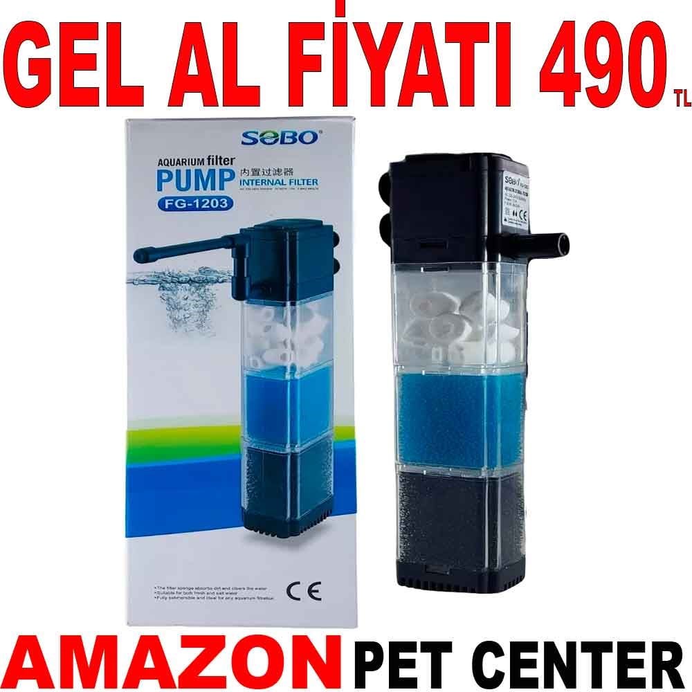 Sobo Akvaryum İç Filtre 880 Lt/h 12 W Gel Al 35009450 Amazon Pet Center