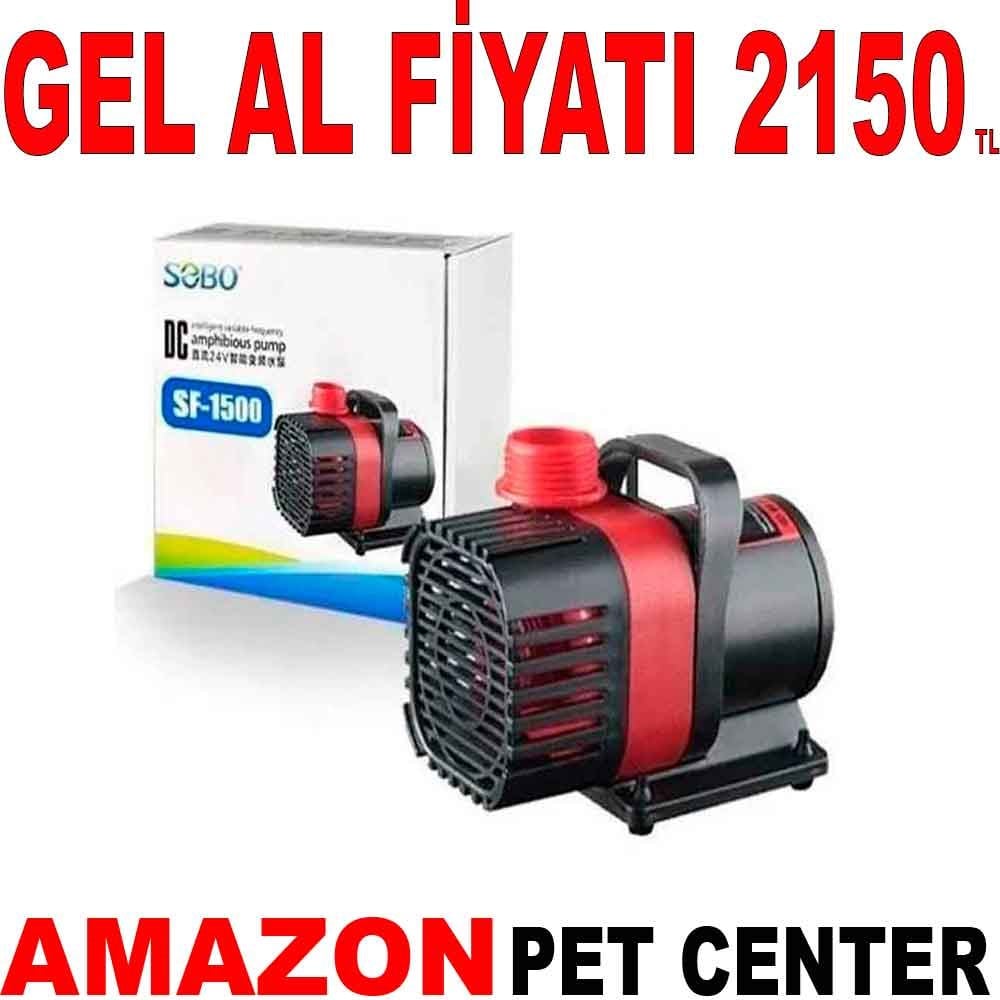 Sobo Akvaryum Kafa Motoru DC 15W 1800 Lt/H 2,8 M SF-1500 Gel Al 35003199 Amazon Pet Center