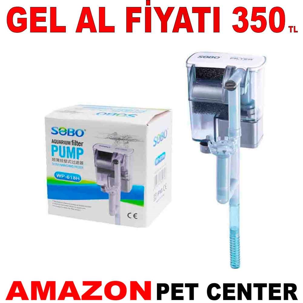 Sobo Akvaryum Şelale Filtre 280 Lt/h 5 W 618H Gel Al 35009405 Amazon Pet Center