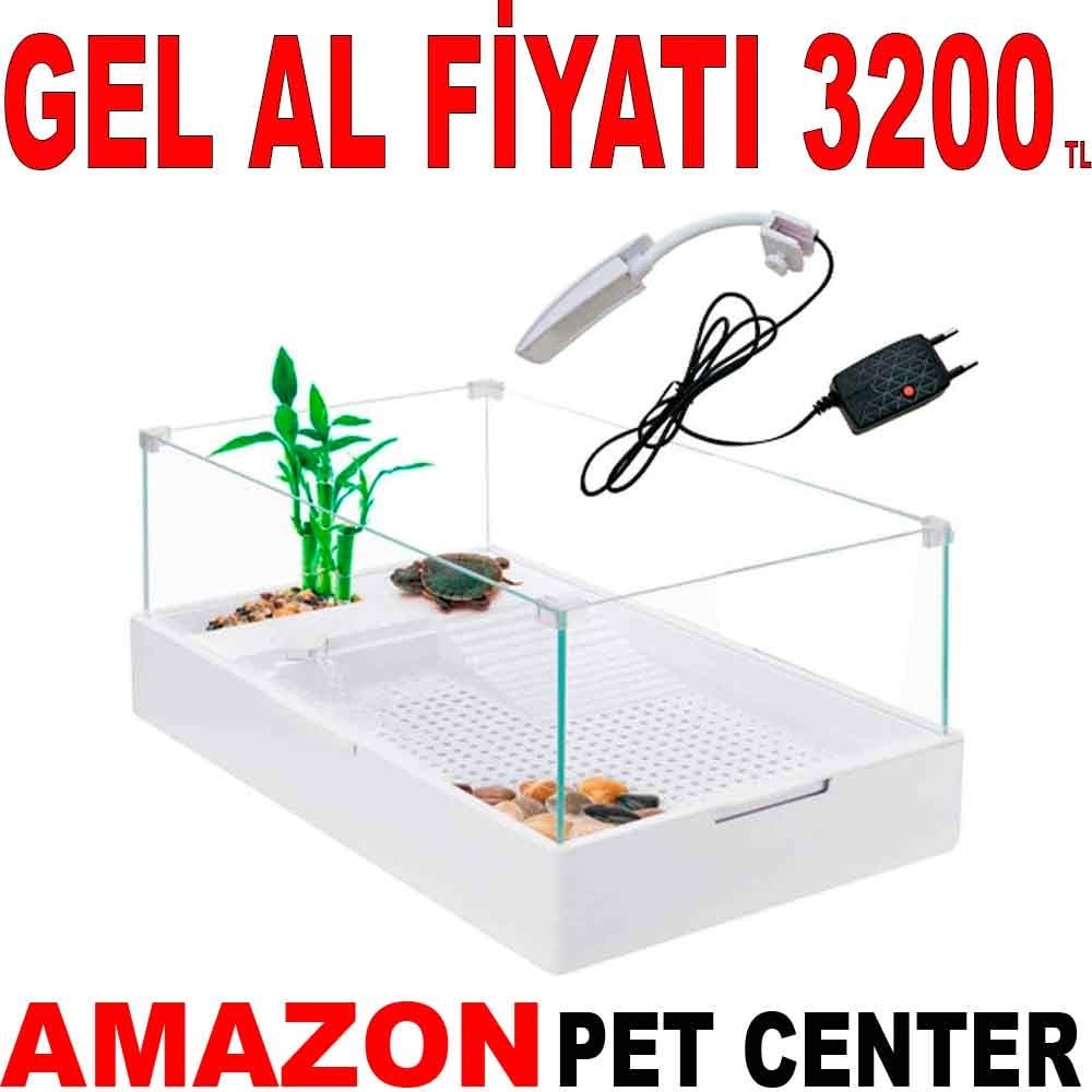 Sobo Cam Kaplumbağa Bahçesi Filtre-Lambalı 60x35x25 cm Gel Al 35002338 Amazon Pet Center