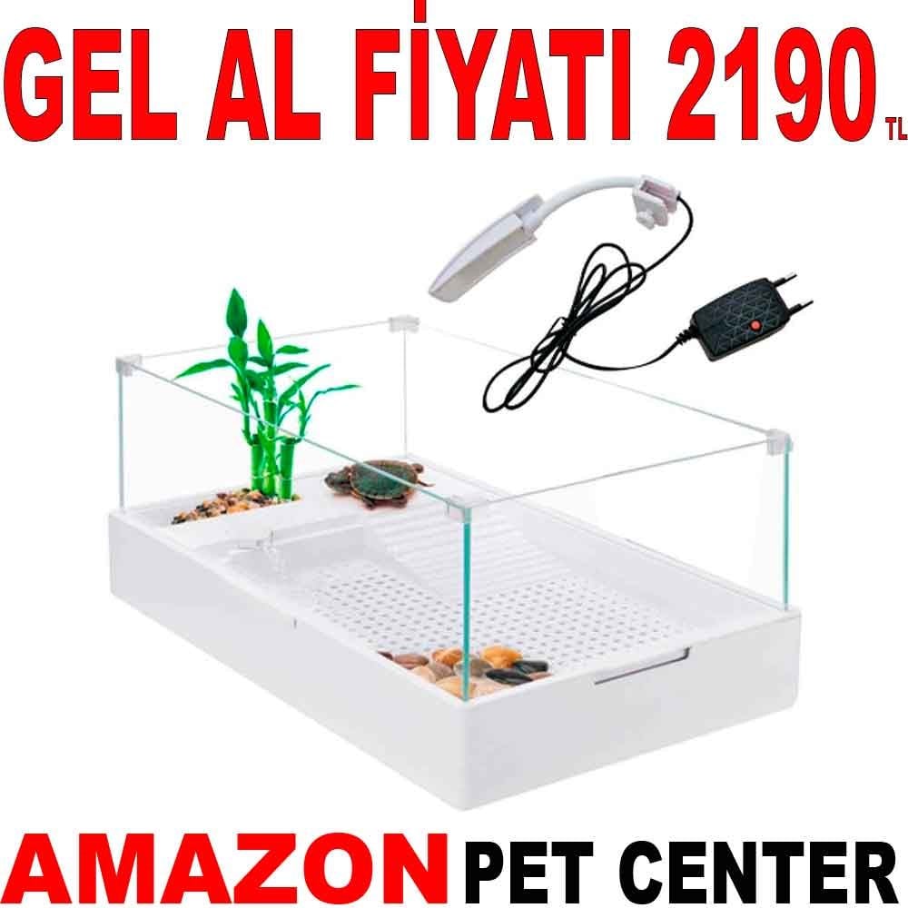 Sobo Cam Kaplumbağa Bahçesi Filtre-Lambalı 40x29x25 cm Gel Al 35006848 Amazon Pet Center