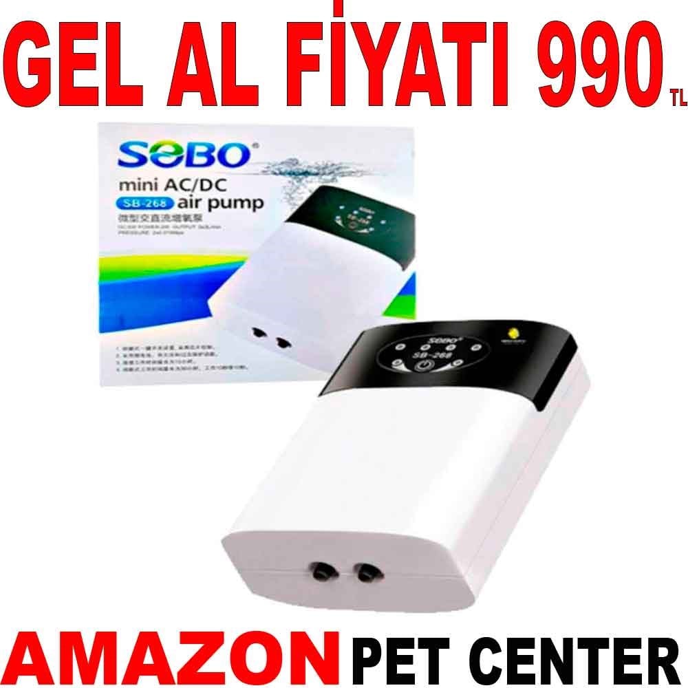 Sobo Hava Motoru Şarjlı Dijital 2W 2X3 Lt/Min Gel Al 35006886 Amazon Pet Center