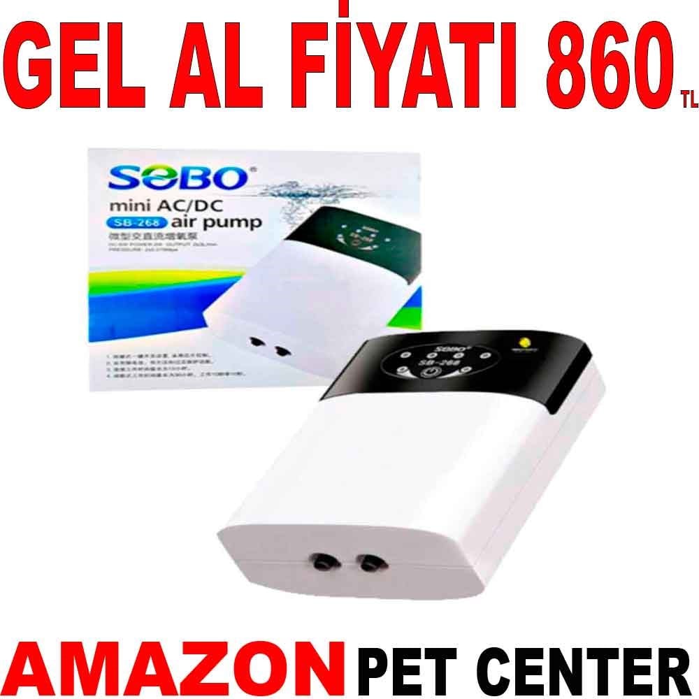 Sobo Hava Motoru Şarjlı Dijital 2W 2X3 Lt/Min Gel Al 35006886 Amazon Pet Center