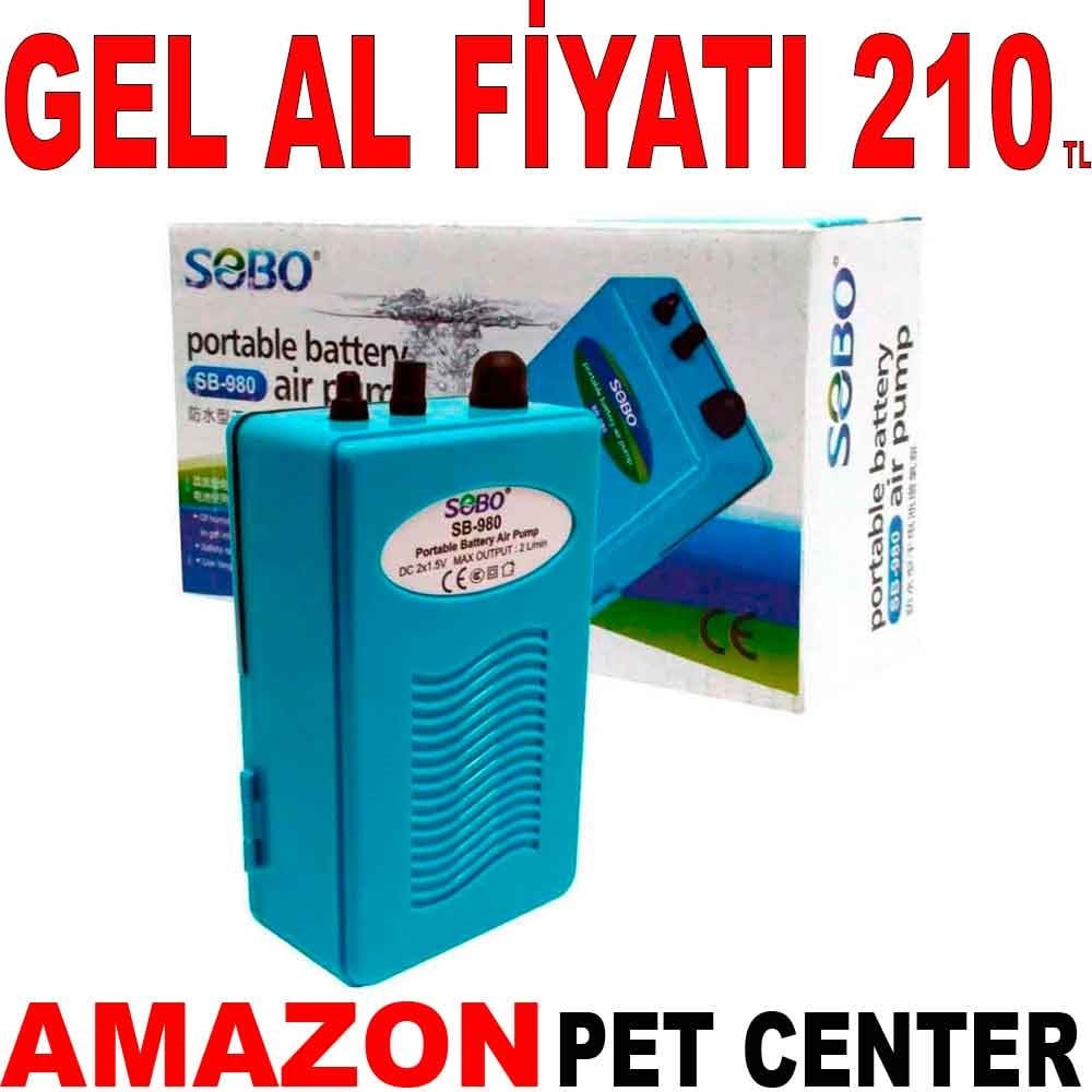 Sobo Pilli Hava Motoru 2 Lt/Min SB-980 Gel Al 35003168 Amazon Pet Center