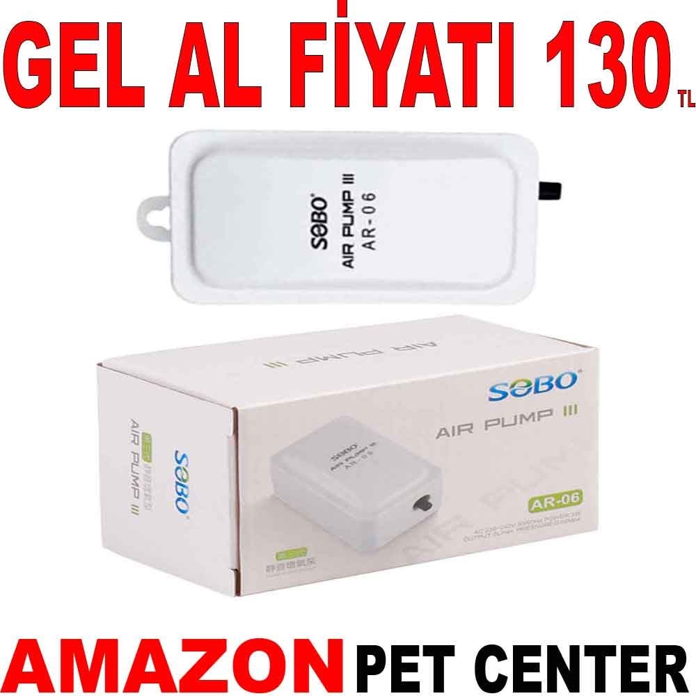 SOBO Tek Çıkışlı Hava Motoru 3W 2 Lt/Dak AR-06 Gel Al 35006954 Amazon Pet Center