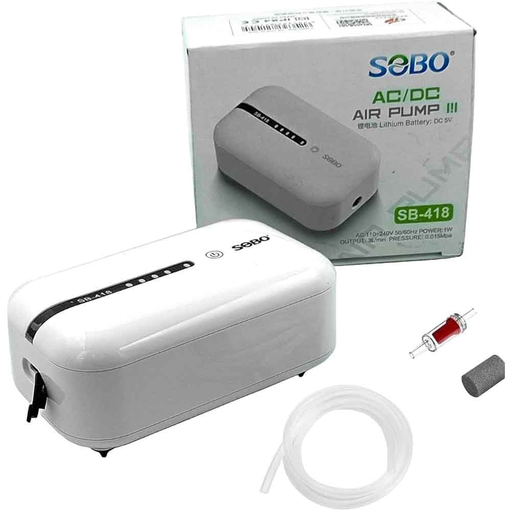Sobo USB Şarjlı Tek Çıkışlı Hava Motoru AC/DC 1W 3L/Min SB-418 6925394821045 Amazon Pet Center