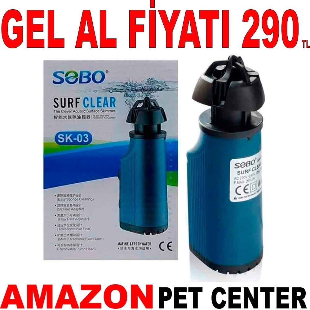 Sobo Yüzey Temizleyici Filtre 200 Lth 3W SK-03 Gel Al 22174000 Amazon Pet Center