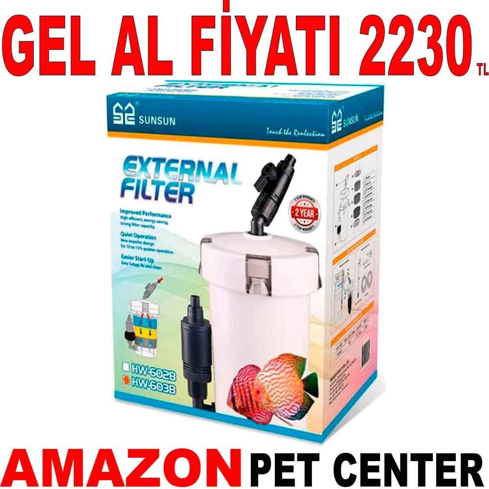 Sun Sun HW-603B Akvaryum Dış Filtre Gel Al 19204000 Amazon Pet Center