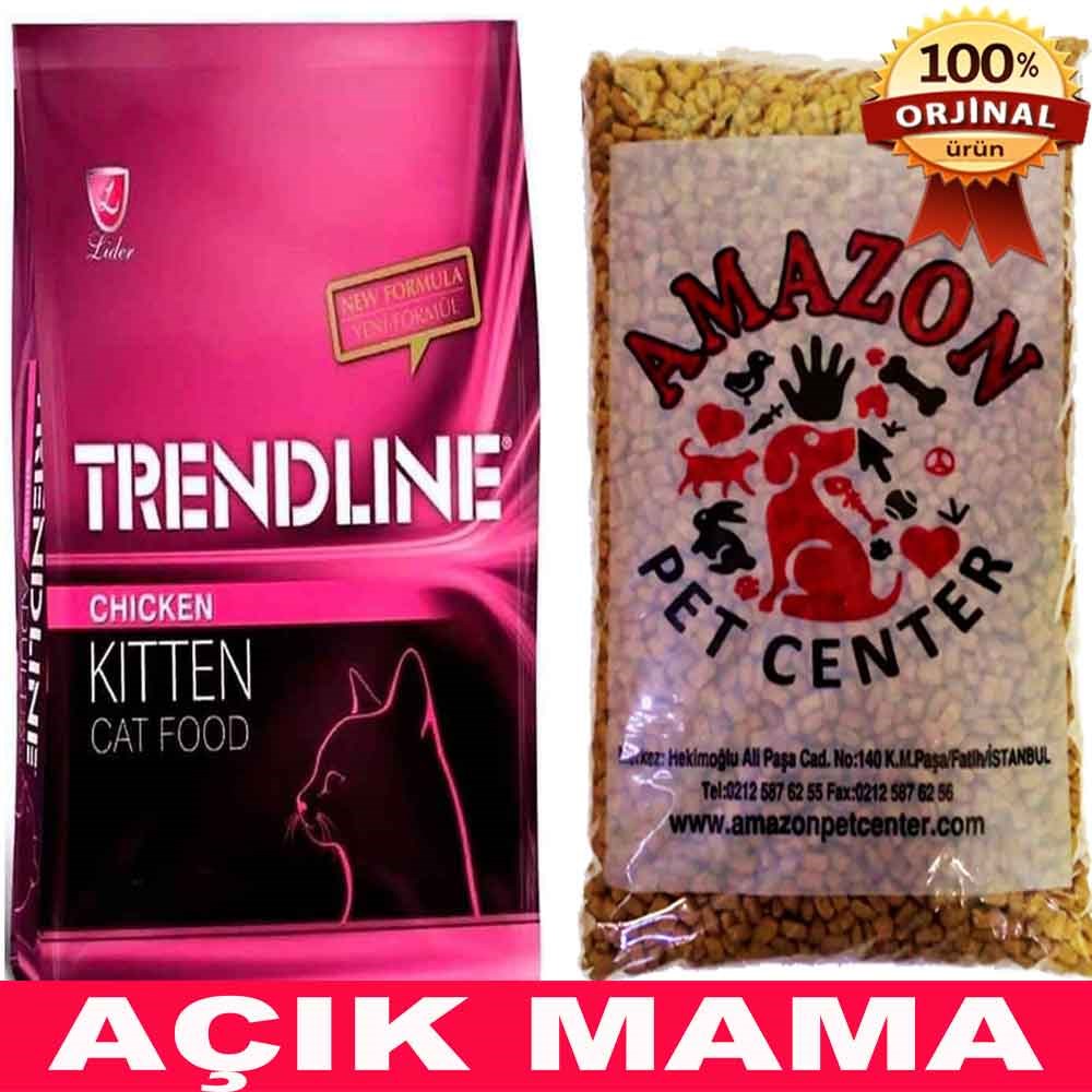 Trendline Tavuklu Yavru Kedi Maması Açık 1 Kg 32126518 Tredline Açık Kedi Maması Amazon Pet Center