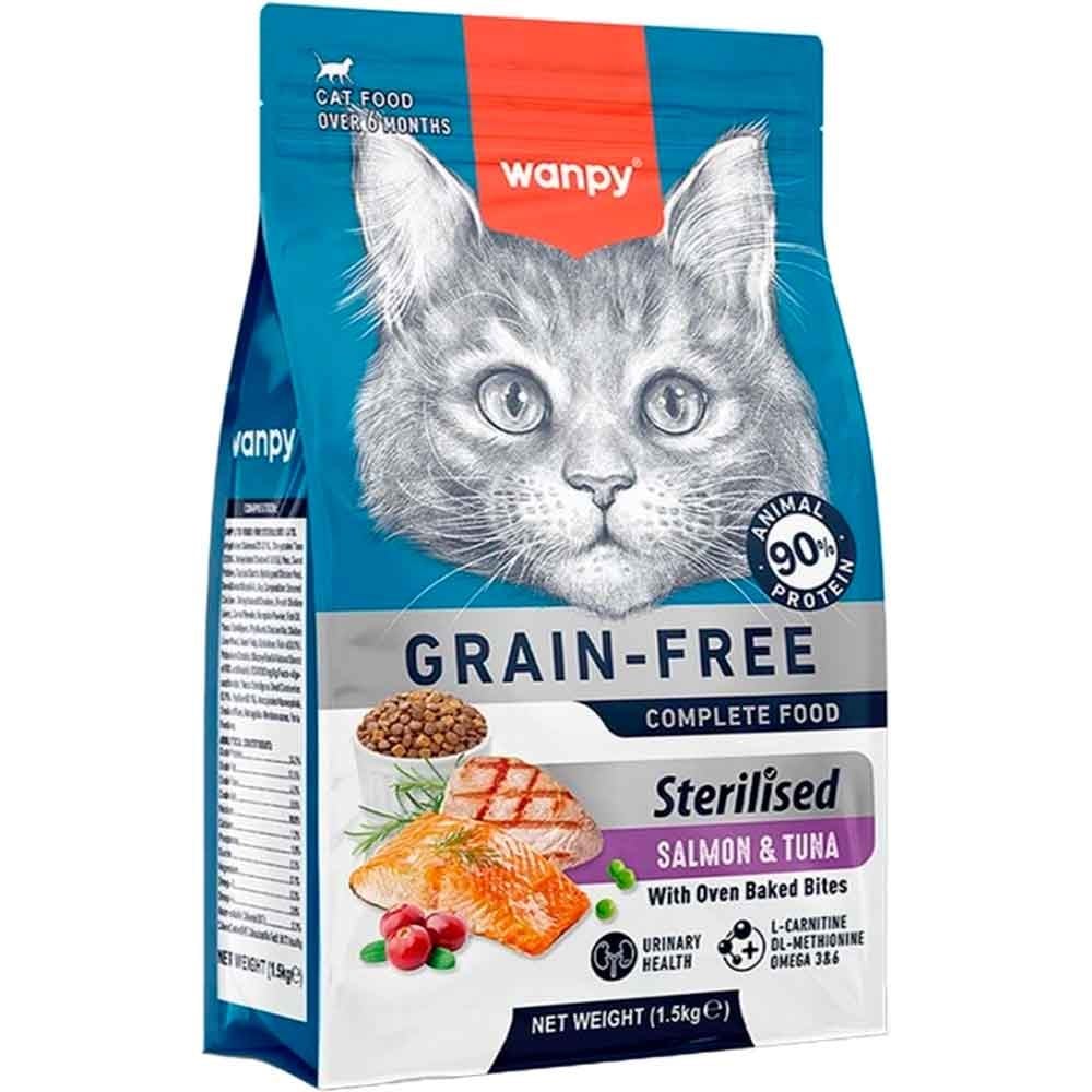 Wanpy Kısırlaştırılmış Kedi Maması Tahılsız Somon & Tuna 1,5 Kg 6927749825210 Amazon Pet Center