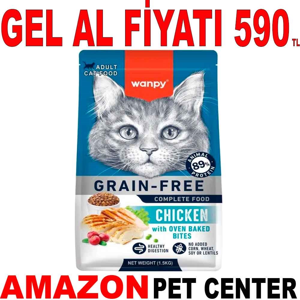 Wanpy Tahılsız Tavuklu Kedi Maması 1.5 Kg Gel Al 35008101 Amazon Pet Center