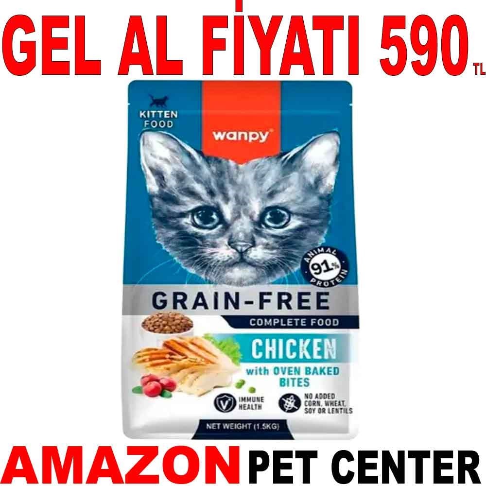 Wanpy Tahılsız Tavuklu Yavru Kedi Maması 1.5 Kg Gel Al 35008095 Amazon Pet Center