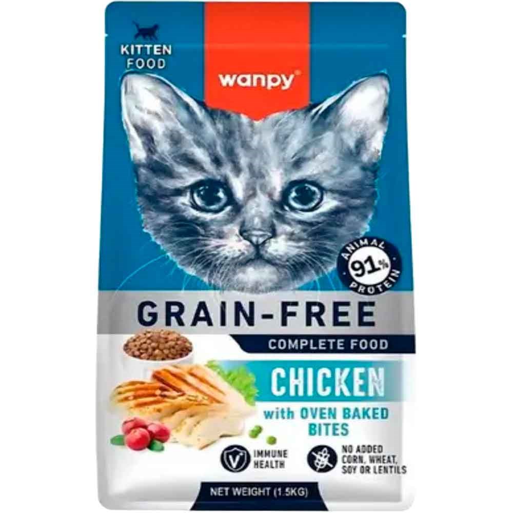Wanpy Tahılsız Tavuklu Yavru Kedi Maması 1.5 Kg 6927749825098 Amazon Pet Center
