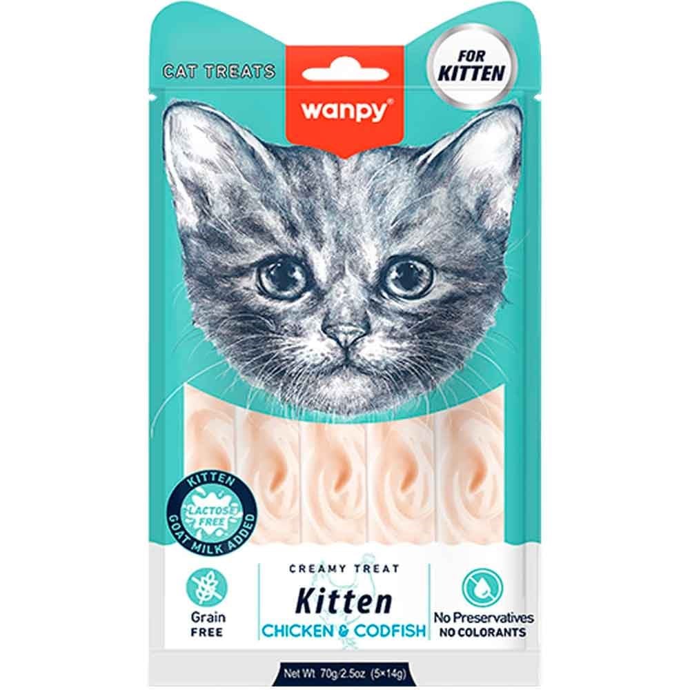 Wanpy Yavru Kedi Ödülü Tavuklu Morinalı Balıklı 14 Gr X 5 Li 6927749874072 Amazon Pet Center
