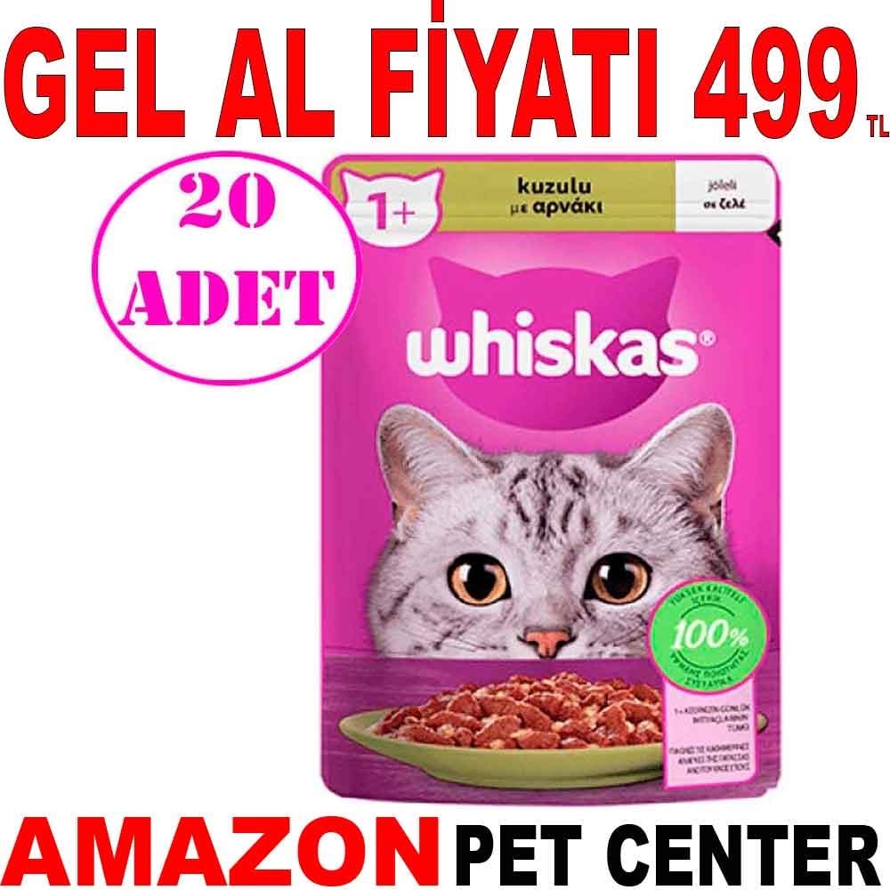 Whiskas Kedi Konservesi Jöleli Kuzulu 85 Gr 20 AD Gel Al 18710007 Amazon Pet Center