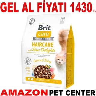 Brit Care Cat Haircare with Raw Delights Somonlu Hindili Kedi Maması 2 Kg Gel Al 35014126 Amazon Pet Center