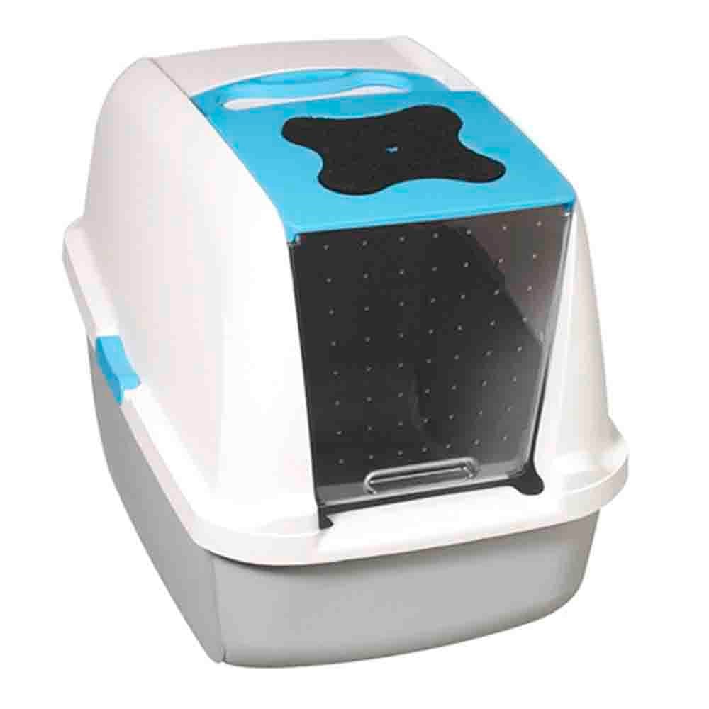 Catit Kapalı Kedi Tuvalet Kabı Mavi 022517507018 Amazon Pet Center