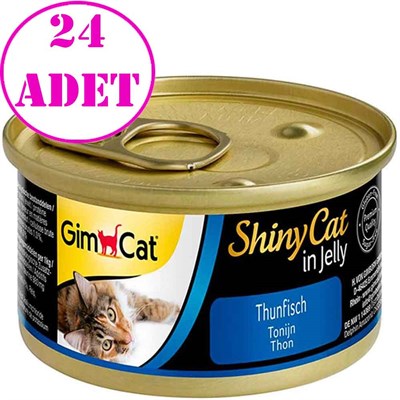 Gimcat Shiny Cat Jel İçinde Ton Balıklı Kedi Konservesi 70 gr 24 AD 32126266 Gimpet Koli Kedi Konserve Mamaları Amazon Pet Center