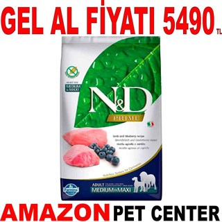 ND Köpek Maması Kuzu Etli Yaban Mersinli Tahılsız Medium Maxi 12 Kg Gel Al 18653007 Amazon Pet Center