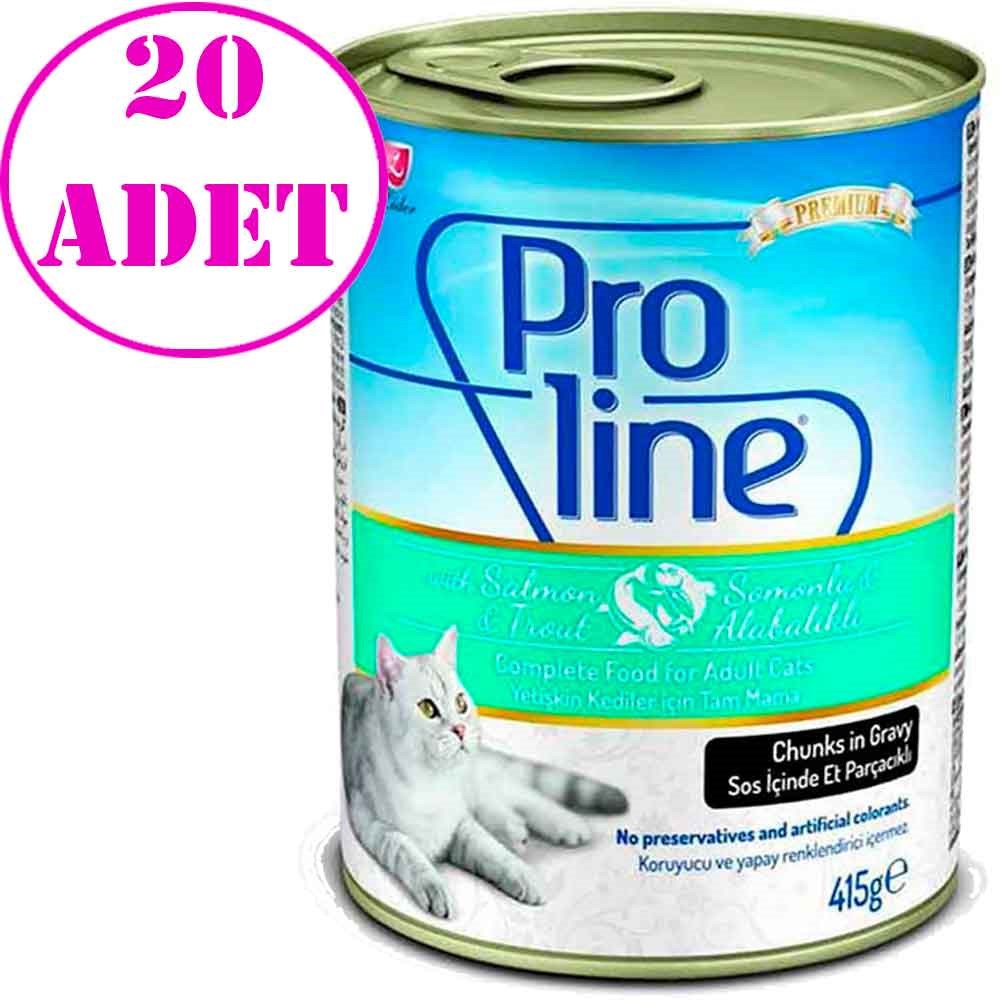 ProLine Somonlu Alabalıklı Kedi Konservesi 415 Gr 20 AD 32133202 Amazon Pet Center