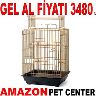 QH Gold Papağan Kafesi Prinç 46x46x85 Cm 81809-P Gel Al 35013570 Amazon Pet Center
