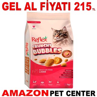 Reflex Crunchy Bubbles Kuzu Etli Yetişkin Kedi Maması 1 Kg Gel Al 35015260 Amazon Pet Center