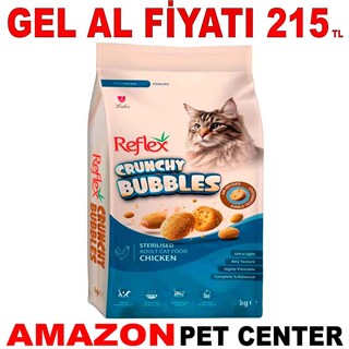 Reflex Crunchy Bubbles Tavuklu Kısırlaştırılmış Kedi Maması 1 Kg Gel Al 35015277 Amazon Pet Center