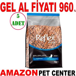 Reflex Plus Küçük Mini Irk Somonlu Yetişkin Köpek Maması 1 Kg 5 AD Gel Al 35013785 Amazon Pet Center