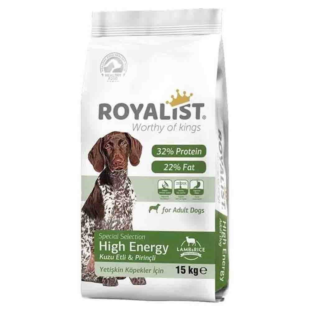 Royalist Kuzu Etli ve Pirinçli Yüksek Aktiviteli Yetişkin Köpek Maması 15kg 8682291401166 Amazon Pet Center