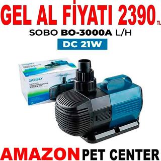 Sobo Akvaryum Sump Pompası BO-3000A 21W 3000 Lt/H 21752001 Amazon Pet Center