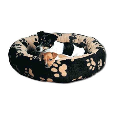 Trixie Köpek Yatağı Pati Desenli Siyah-Bej 4011905376813 Amazon Pet Center